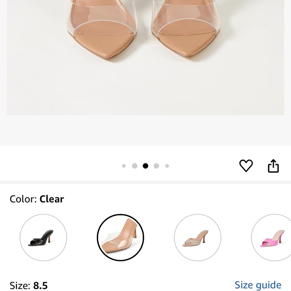 Elegant Clear Nude Heels with Pointed Toe